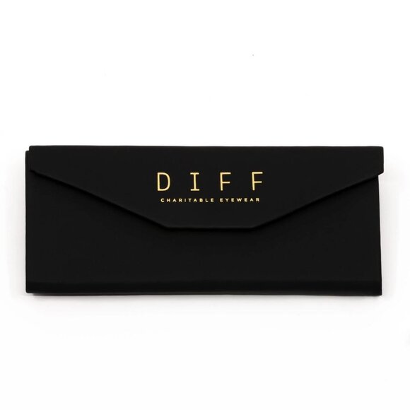 Diff Black Folding Soft Touch Vegan Leather Eyewear Case - Picture 2 of 5